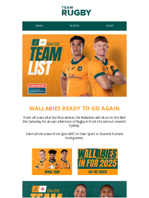 Australian Rugby Union (Australia) - From Sydney to Bristol: Wallabies & Wallaroos Take the Field 🦘