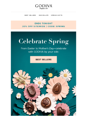 GODIVA - Hours Left for Sitewide Savings