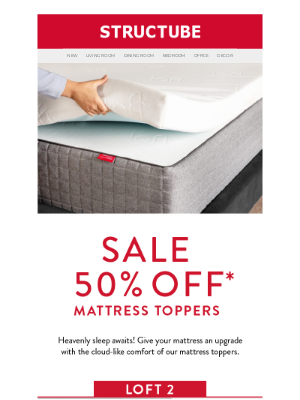 Structube (CA) - SALE! 50% Off Mattress Toppers