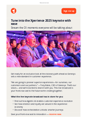 Genesys - steven, stream Xperience 2025 live from anywhere