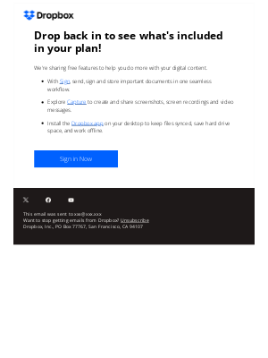 Dropbox - Your plan includes these free features!