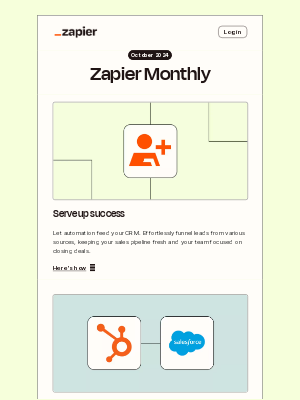 Zapier - Close more deals with CRM automation, 14 updates, and 13 new apps