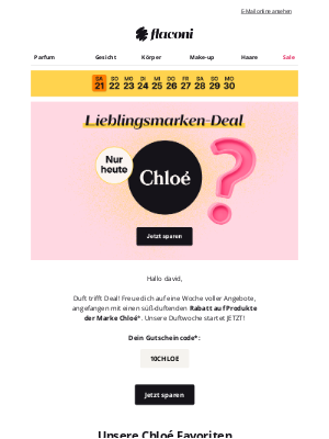 Flaconi (Germany) - david, Gutschein auf Chloé | NUR HEUTE 🎀