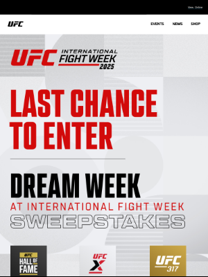 UFC GYM - Act Fast: Dream Week Sweepstakes Closes June 9!