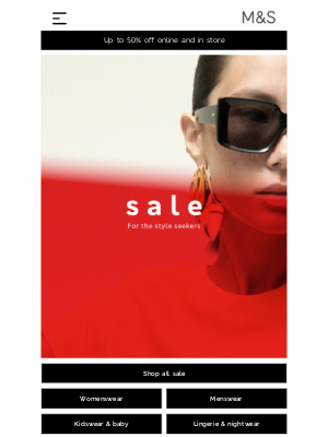 Marks and Spencer (United Kingdom) - Up to 50% off sale now on