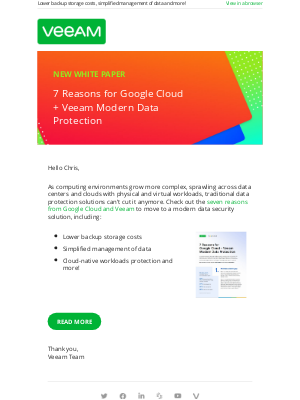 Veeam Software - NEW! 7 Reasons for Veeam + Google Cloud Modern Data Protection