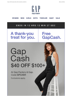 Gap Factory - Last chance: up to 70% off