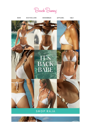 Beach Bunny Swimwear - BACK IN STOCK: Raja in white 🤍