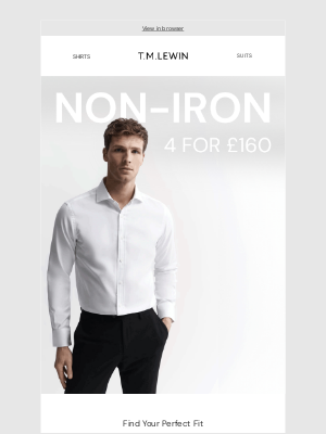T.M.Lewin (United Kingdom) - 4 Non-Iron Shirts for £160