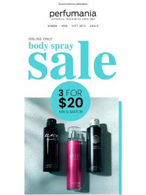 perfumania - 3 for $20 Body Sprays? Yes, Please!