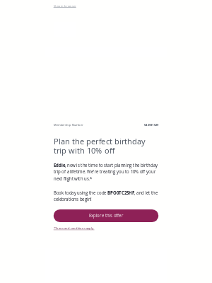 Qatar Airways - Your early birthday gift just landed