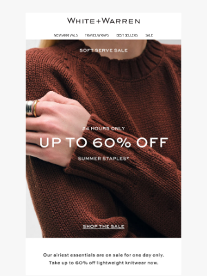 White + Warren - Ends Tonight: Up to 60% Off Summer Staples