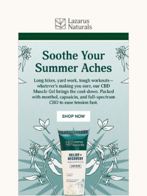 Lazarus Naturals - Summer soreness meets its match 💪