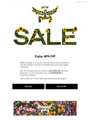 MCM - Our Summer Sale Just Got Bigger