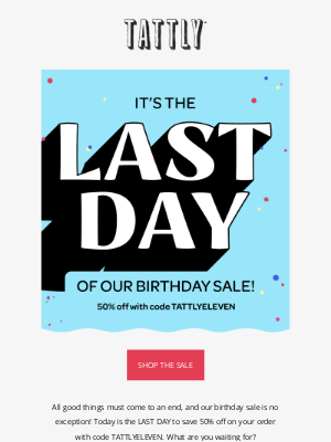 Tattly - It's the Last Day of Our Birthday Sale!