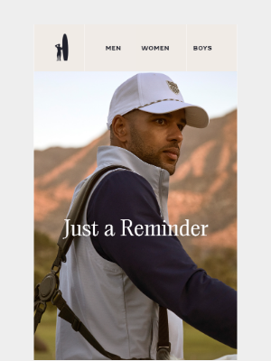 johnnie-O - Reminder: 10% Off Your First Purchase