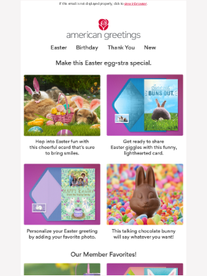 American Greetings - Hop to it and send your Easter cards! 💌🐇