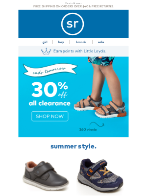 Stride Rite - Rise & shine and get an EXTRA 30% off ALL clearance!
