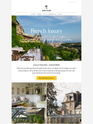 Small Luxury Hotels of the World (United Kingdom) - French fine dining hotspots