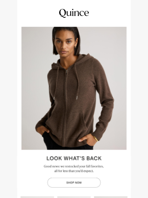 Quince - The ultra-cozy Cashmere Zip Hoodie is finally back