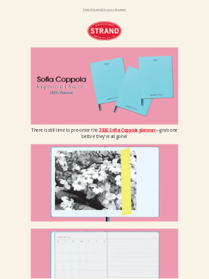 strandbookstore - Sofia Coppola 2026 Planner!