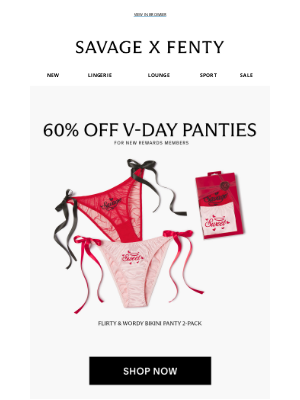 Savage X Fenty - 60% OFF V-Day Panties 💕