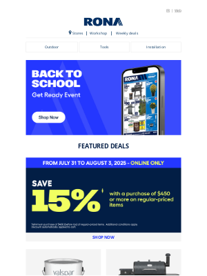 Rona (Canada) - Saturday Savings are Here!