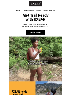 RXBAR - Walkers of all kinds! Fuel up with these high-protein RXBAR options