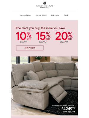 Ashley Furniture Industries - FINAL WEEKEND! Up to 20% OFF is on the way out 🏃‍♀️💨