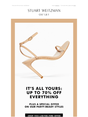 Coach - Re: Your Special Offer on Party Sandals + Up to 70% Off Everything