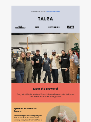 Talea Beer Co. - Behind the Beer: Get to Know Our Brew Team!