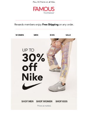 DEAL ALERT ‼️ up to 30% off Nike