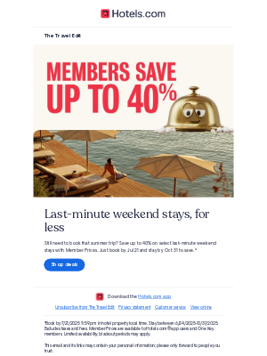 Hotels - Save up to 40% in the Get Your Summer On Sale
