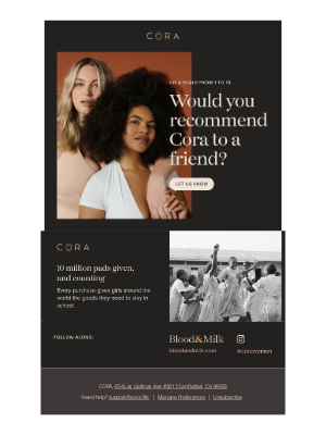 Cora review emails