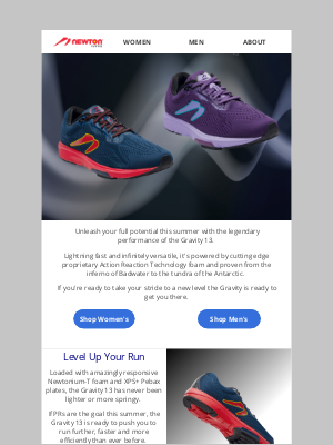 Newton Running - Step It Up This Summer With Gravity 13