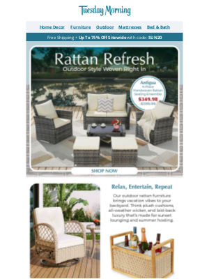 dressbarn - Stylish Rattan: Extra 20% Off with SUN20