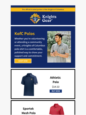 KnightsGear - KofC Polos for Every Event