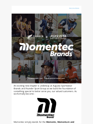 Augusta Sportswear - Augusta + Founder = Momentec Brands!