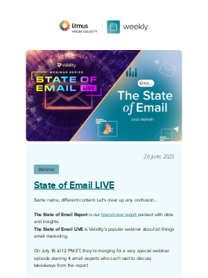 Litmus - The State of Email LIVE (webinar), AI in email marketing, and more