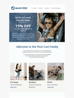 Maxi-Cosi - Welcome! Your 15% Maxi-Cosi savings code is here…