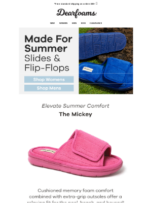 Dearfoams - Made for Summer 🌊 Slides & Flip-Flops