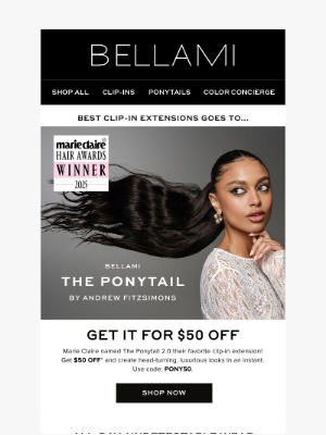 BELLAMI Hair - 🏆 Marie Claire’s Pick for Best Clip-In Extensions