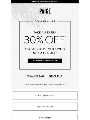 PAIGE - Extra 30% off Sale // ENDS TONIGHT