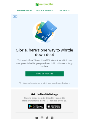 NerdWallet - Take a long break from 💳 interest