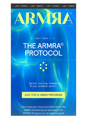 ARMRA - LAST CHANCE FOR EXCLUSIVE PERKS + MORE