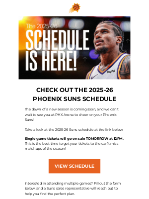 Phoenix Suns - 🗓️ The 2025-26 Suns Schedule is Here!