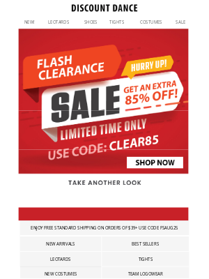 Discount Dance - Two days only: 85% OFF all Clearance!