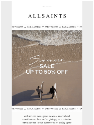 ALLSAINTS (United Kingdom) - Email Exclusive: Sale Early Access