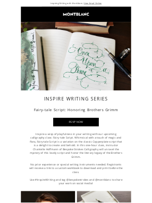 Montblanc - Last Chance! Register for our Digital Calligraphy Class!