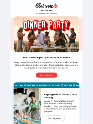 Yelp - Throw a dinner party with style 🎉